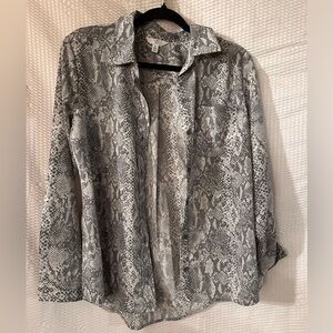 NWT TIME AND TRU Snake Skin Button Up